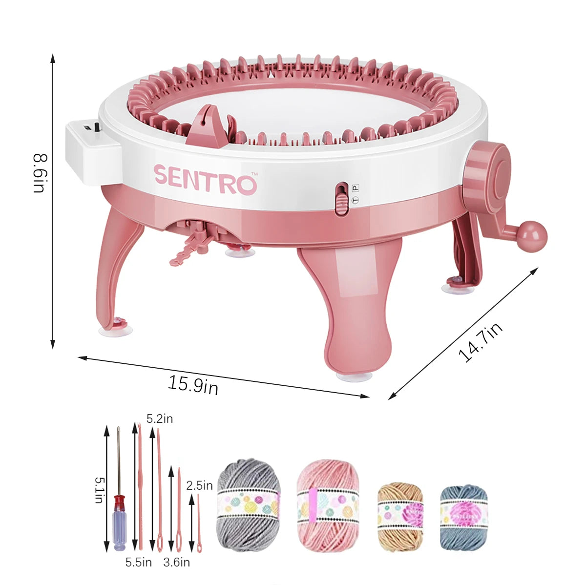 48/22 Needles Knitting Machine DIY Hand Knitting Machine Sweater Knitting Board Rotating Double Knit Loom Machine Kit For Kids