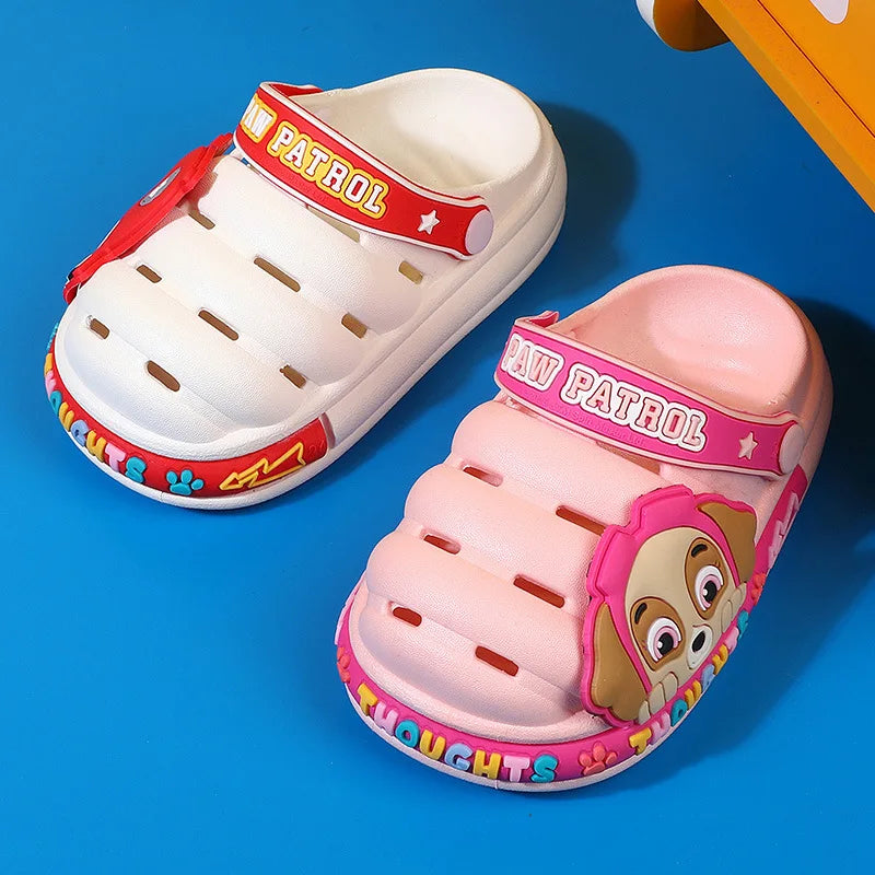 Paw Patrol Boys Girls Chase Rubble Skye Kids Non-slip Bathroom Slippers Cartoon Hole Shoes Baby Beach Shoes Kids Gifts