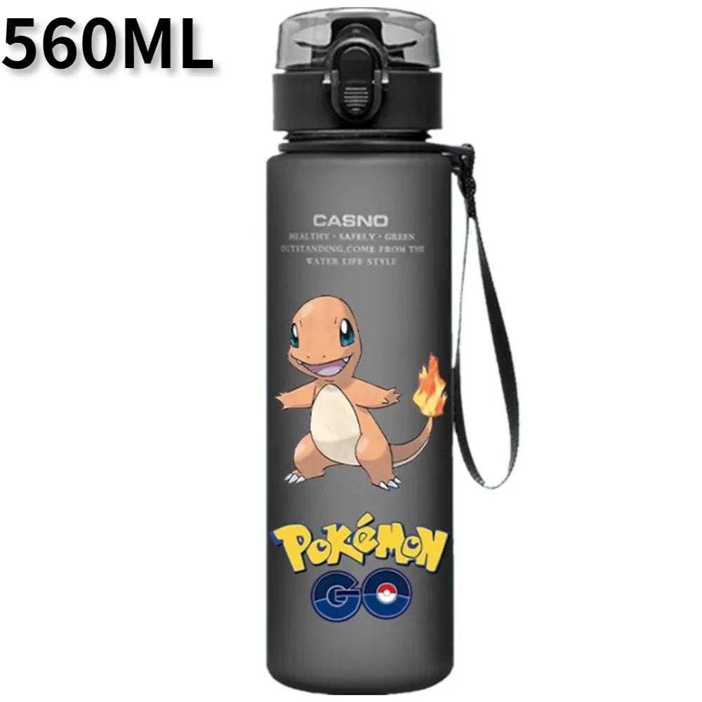 Pokemon 560ML Water Cup Anime Portable Children's Cute Pikachu Plastic Cartoon Outdoor Sports Large Capacity Water Bottle Gifts