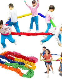 Kindergarten Outdoor Team Cooperation Sport Toys Training Equipment Elasticity Rope Loop Southeast Northwest Running Kids Game
