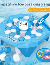 Save Penguin On Ice Game.Mini Size Penguin Trap Break Ice Activate Family Party Ice Breaking Kids Puzzle Table Knock Block
