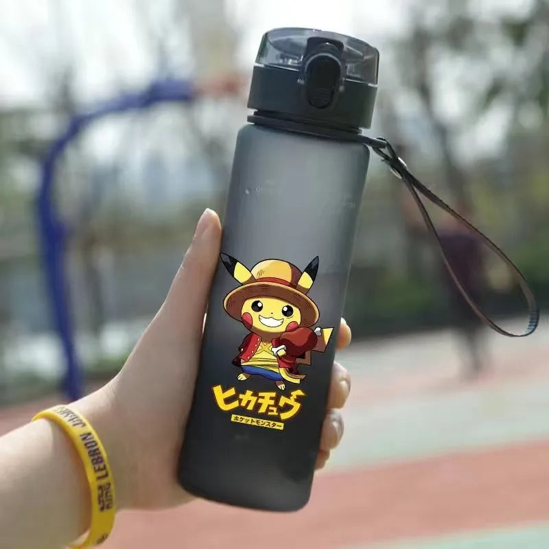 Pokemon 560ML Water Cup Anime Portable Children's Cute Pikachu Plastic Cartoon Outdoor Sports Large Capacity Water Bottle Gifts