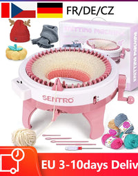 48/22 Needles Knitting Machine DIY Hand Knitting Machine Sweater Knitting Board Rotating Double Knit Loom Machine Kit For Kids
