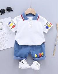 Baby Boy Clothes Set T-shirt+Shorts Kids Boy Summer Clothing Set Cute Cartoon Baby Boy Outfit Set Infant Toddler Tee Shirt Pants
