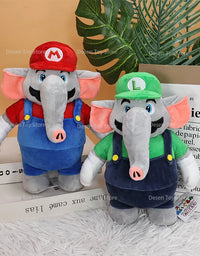 2 Styles New Mario Bros Plush Elephant Mario Elephant Luigi Stuffed Animal Doll Plushie Kids Gifts For Children Birthday
