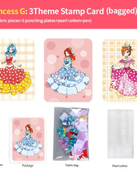 Painting Sticker DIY Craft Toys Kid Art Girls Poking Princess Dress/Animal Handmade Magical Children Gifts Poke Girl/Boy Gift
