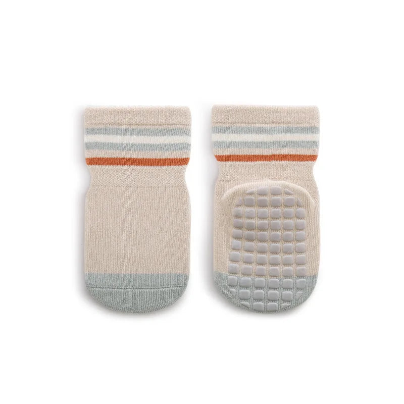 6979 Newborn Socks 5Pairs/Lot Baby Socks Dispensing Non-slip Floor Socks Combed Cotton Breathable Baby Boy's Socks