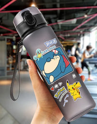 Pokemon 560ML Water Cup Anime Portable Children's Cute Pikachu Plastic Cartoon Outdoor Sports Large Capacity Water Bottle Gifts
