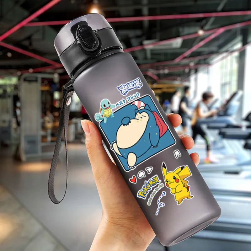 Pokemon 560ML Water Cup Anime Portable Children's Cute Pikachu Plastic Cartoon Outdoor Sports Large Capacity Water Bottle Gifts