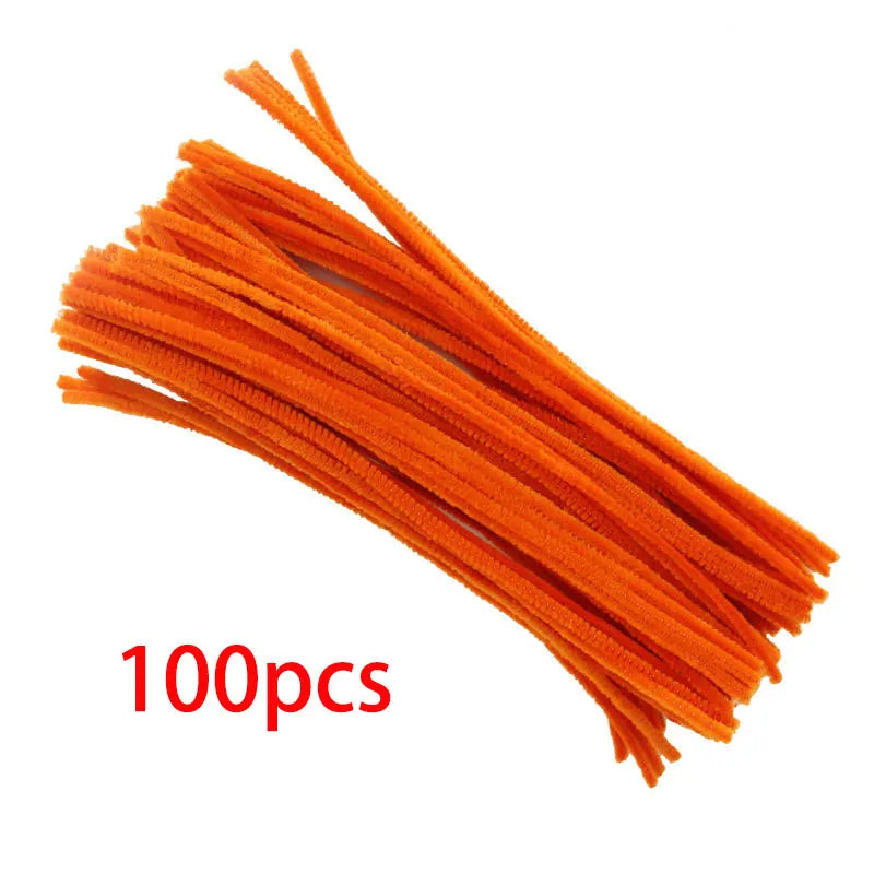 Colorful Pipe Cleaners Craft Kit Popsicle Plush Sticks Pompoms Stickers DIY Arts Supplies Children Kids Montessori Education Toy