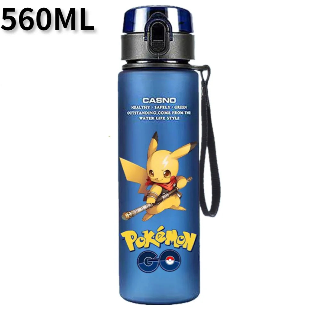 Pokemon 560ML Water Cup Anime Portable Children's Cute Pikachu Plastic Cartoon Outdoor Sports Large Capacity Water Bottle Gifts