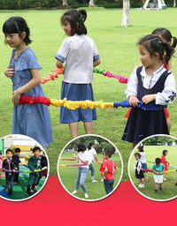 Kindergarten Outdoor Team Cooperation Sport Toys Training Equipment Elasticity Rope Loop Southeast Northwest Running Kids Game
