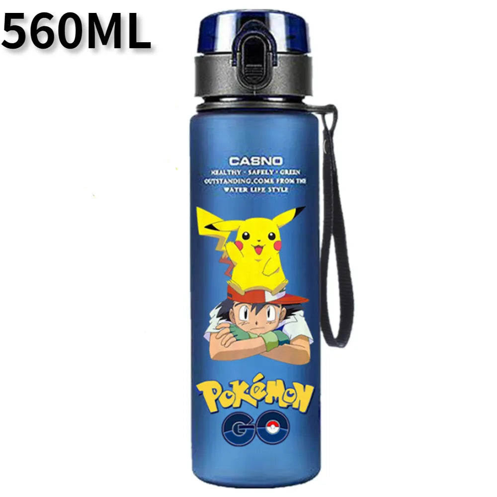 Pokemon 560ML Water Cup Anime Portable Children's Cute Pikachu Plastic Cartoon Outdoor Sports Large Capacity Water Bottle Gifts