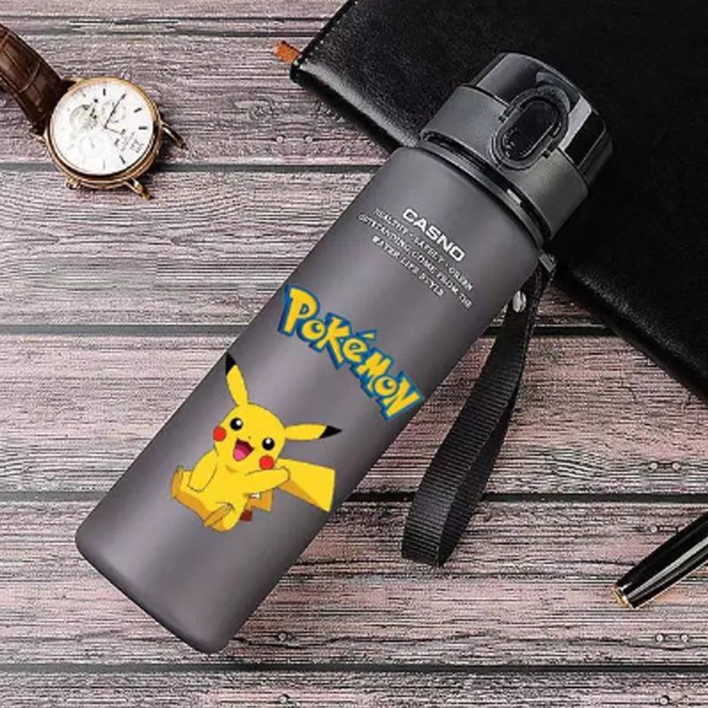 Pokemon 560ML Water Cup Anime Portable Children's Cute Pikachu Plastic Cartoon Outdoor Sports Large Capacity Water Bottle Gifts