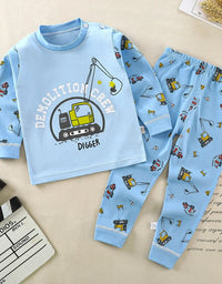 Kids Clothes Children Sets Children's Clothing Boys Girls CottonAutumn winter Clothing Pants Sleepwear Underwear Christmas Gift
