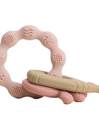 1Pc Baby Wooden Rattle Toys Wooden Teether Ring Crochet Rabbit Music Rattles Soother Bracelet Toddler Toys For Children's Gift
