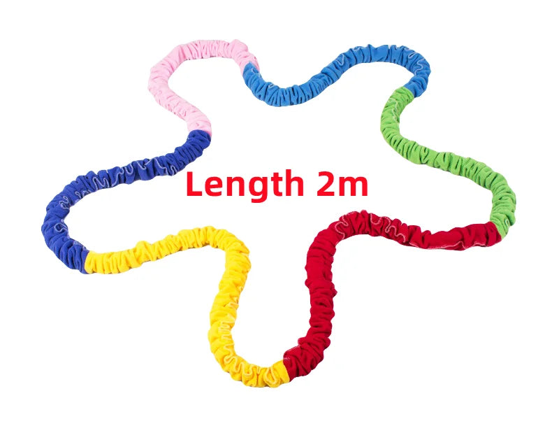 Kindergarten Outdoor Team Cooperation Sport Toys Training Equipment Elasticity Rope Loop Southeast Northwest Running Kids Game