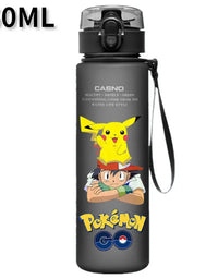 Pokemon 560ML Water Cup Anime Portable Children's Cute Pikachu Plastic Cartoon Outdoor Sports Large Capacity Water Bottle Gifts
