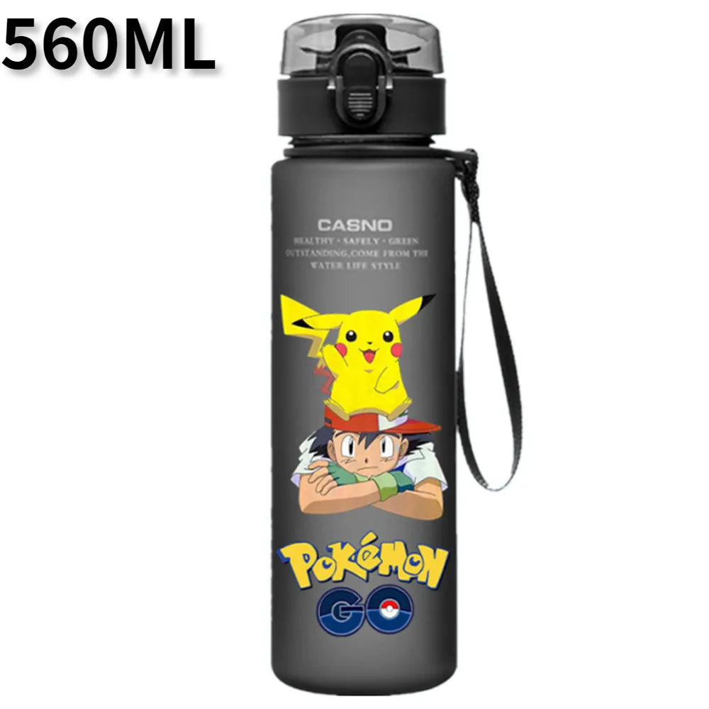 Pokemon 560ML Water Cup Anime Portable Children's Cute Pikachu Plastic Cartoon Outdoor Sports Large Capacity Water Bottle Gifts