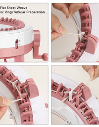 48/22 Needles Knitting Machine DIY Hand Knitting Machine Sweater Knitting Board Rotating Double Knit Loom Machine Kit For Kids
