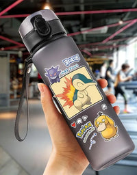 Pokemon 560ML Water Cup Anime Portable Children's Cute Pikachu Plastic Cartoon Outdoor Sports Large Capacity Water Bottle Gifts
