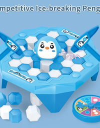 Save Penguin On Ice Game.Mini Size Penguin Trap Break Ice Activate Family Party Ice Breaking Kids Puzzle Table Knock Block
