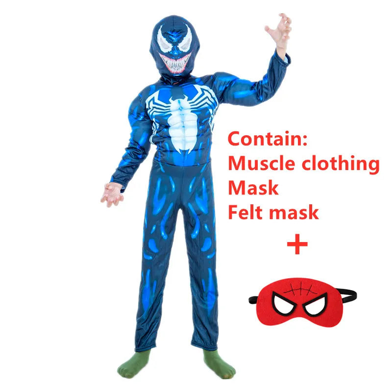 4-12Y Kids Superhero Cosplay Costume Child Halloween/Christmas/Prom Party Set Gift Kids Carnival Games Dress Up Costumes