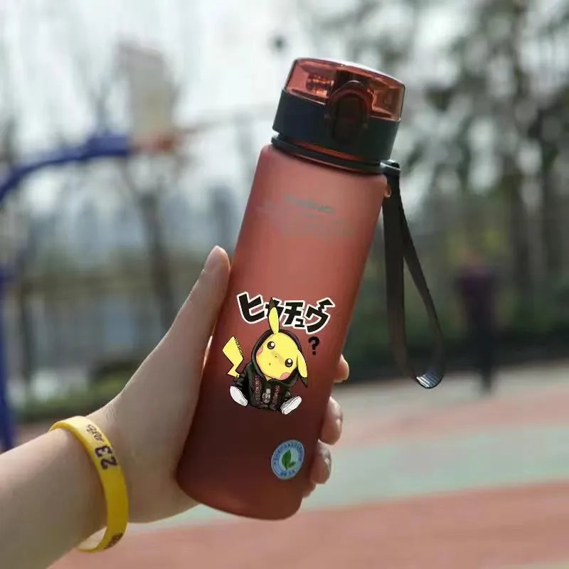 Pokemon 560ML Water Cup Anime Portable Children's Cute Pikachu Plastic Cartoon Outdoor Sports Large Capacity Water Bottle Gifts