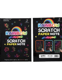 Rainbow Magic Scratch Off Paper Set for Kids Arts Scraping Painting Toy DIY Graffiti Book Kids Montessori Educational Toys
