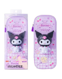 3D Decompression Sanrio Series Pencil Case Cute Large Capacity Storage Double Layer Multifuntion Stress Reliving for Kid Gift
