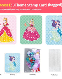 Painting Sticker DIY Craft Toys Kid Art Girls Poking Princess Dress/Animal Handmade Magical Children Gifts Poke Girl/Boy Gift
