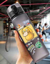 Pokemon 560ML Water Cup Anime Portable Children's Cute Pikachu Plastic Cartoon Outdoor Sports Large Capacity Water Bottle Gifts
