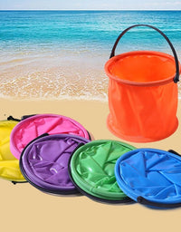 1Pc Beach Sand Play Bucket Toy Folding Collapsible Bucket Gardening Tool Outdoor Sand Pool Play Tool Toy Kids Summer Favor
