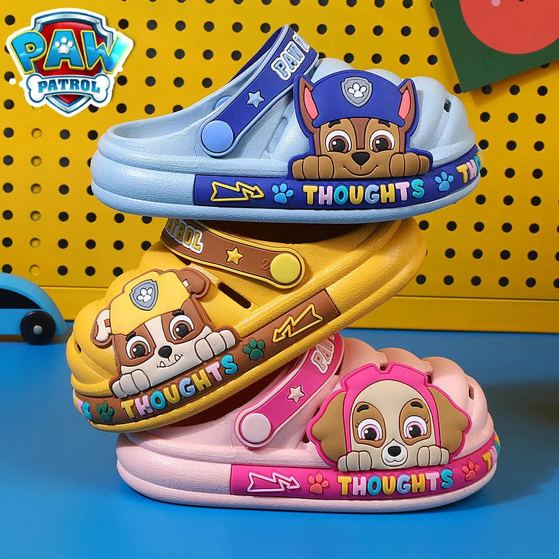 Paw Patrol Boys Girls Chase Rubble Skye Kids Non-slip Bathroom Slippers Cartoon Hole Shoes Baby Beach Shoes Kids Gifts