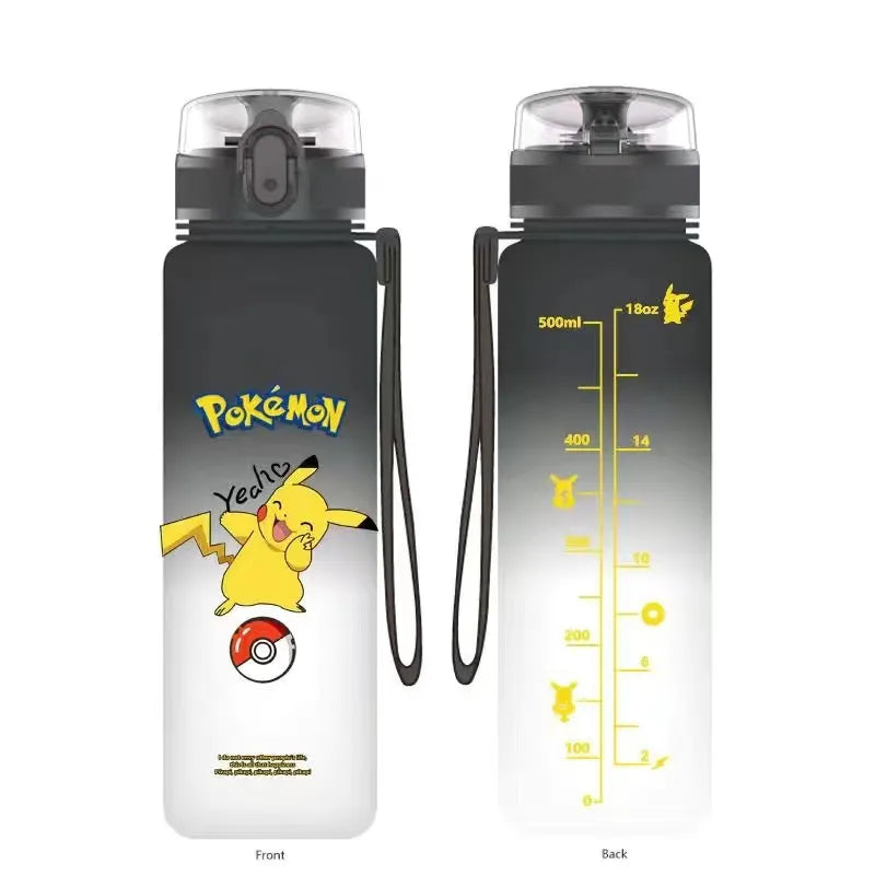 Pokemon 560ML Water Cup Anime Portable Children's Cute Pikachu Plastic Cartoon Outdoor Sports Large Capacity Water Bottle Gifts