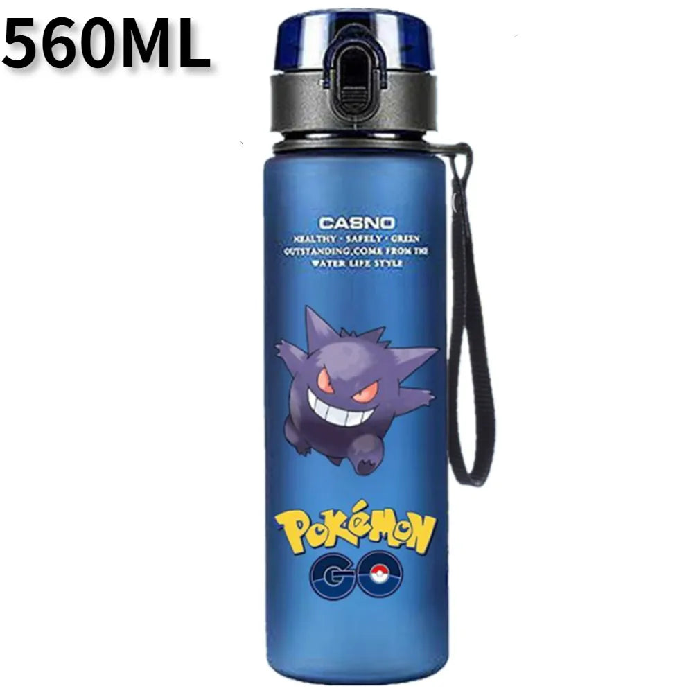 Pokemon 560ML Water Cup Anime Portable Children's Cute Pikachu Plastic Cartoon Outdoor Sports Large Capacity Water Bottle Gifts