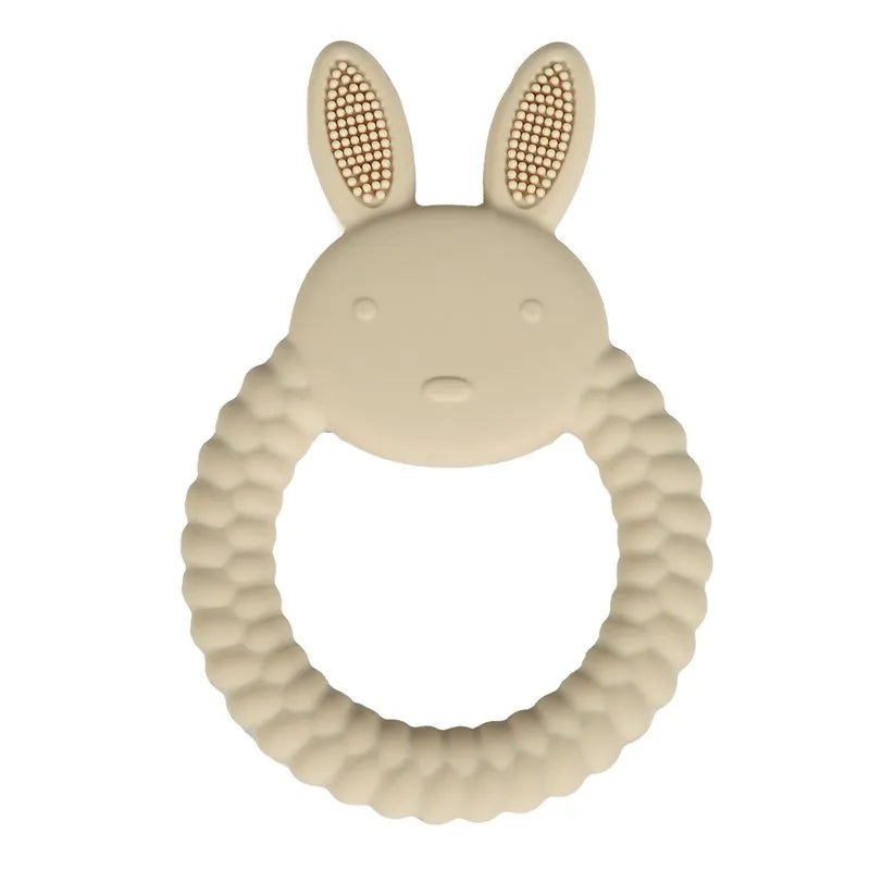 1Pc Baby Wooden Rattle Toys Wooden Teether Ring Crochet Rabbit Music Rattles Soother Bracelet Toddler Toys For Children's Gift