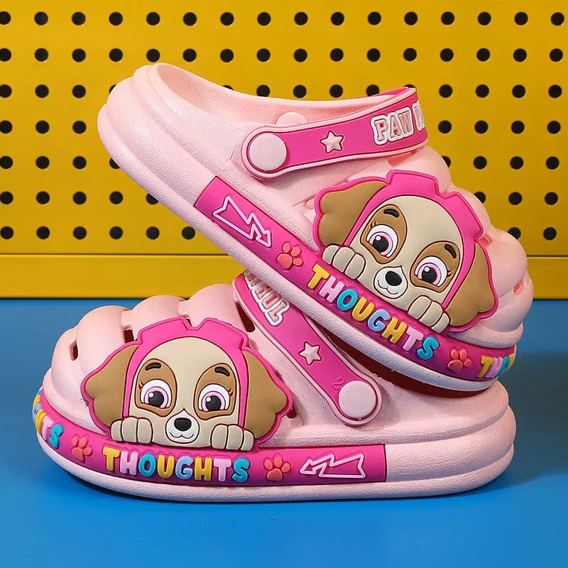 Paw Patrol Boys Girls Chase Rubble Skye Kids Non-slip Bathroom Slippers Cartoon Hole Shoes Baby Beach Shoes Kids Gifts