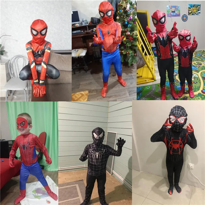 4-12Y Kids Superhero Cosplay Costume Child Halloween/Christmas/Prom Party Set Gift Kids Carnival Games Dress Up Costumes