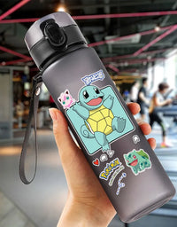 Pokemon 560ML Water Cup Anime Portable Children's Cute Pikachu Plastic Cartoon Outdoor Sports Large Capacity Water Bottle Gifts
