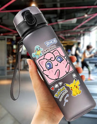 Pokemon 560ML Water Cup Anime Portable Children's Cute Pikachu Plastic Cartoon Outdoor Sports Large Capacity Water Bottle Gifts
