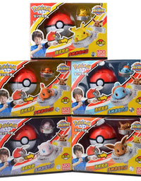 Original Pokemon Anime Pikachu Eevee Charmande Squirtle Mew Launchers Children Arena Action Figures Model Toys Gift
