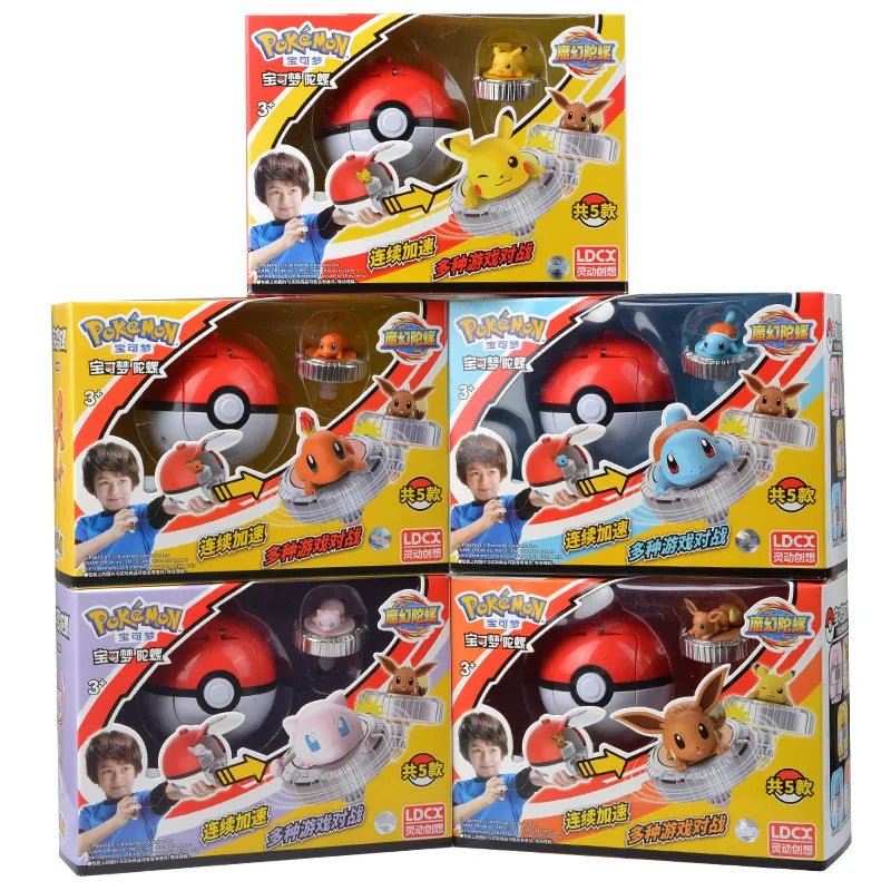 Original Pokemon Anime Pikachu Eevee Charmande Squirtle Mew Launchers Children Arena Action Figures Model Toys Gift