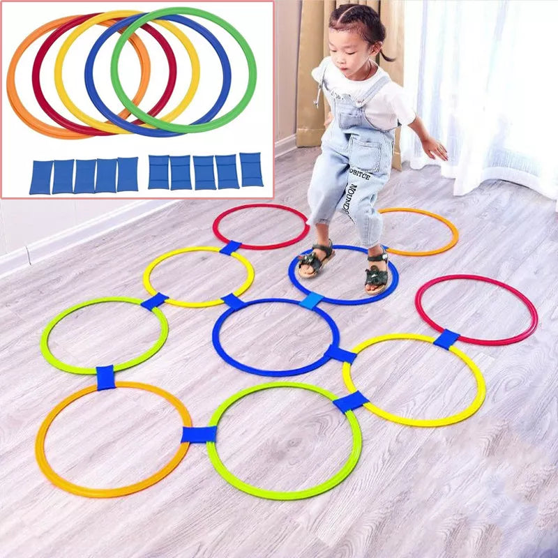 5PCS Children Outdoor Jumping Ring Kindergarten Children Sports Training Teaching Aids Kids Early Sport Educational Toys Games