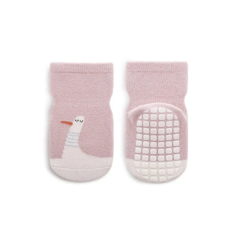 6979 Newborn Socks 5Pairs/Lot Baby Socks Dispensing Non-slip Floor Socks Combed Cotton Breathable Baby Boy's Socks