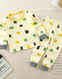 Kids Clothes Children Sets Children's Clothing Boys Girls CottonAutumn winter Clothing Pants Sleepwear Underwear Christmas Gift
