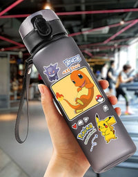 Pokemon 560ML Water Cup Anime Portable Children's Cute Pikachu Plastic Cartoon Outdoor Sports Large Capacity Water Bottle Gifts
