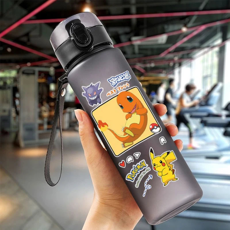 Pokemon 560ML Water Cup Anime Portable Children's Cute Pikachu Plastic Cartoon Outdoor Sports Large Capacity Water Bottle Gifts