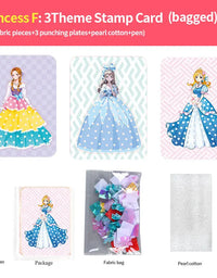 Painting Sticker DIY Craft Toys Kid Art Girls Poking Princess Dress/Animal Handmade Magical Children Gifts Poke Girl/Boy Gift
