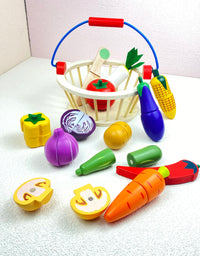 Baby Toys Strawberry Simulation Fruit Vegetable Cut Set Wooden Toys for Kids Children Kitchen Food Educational Gift
